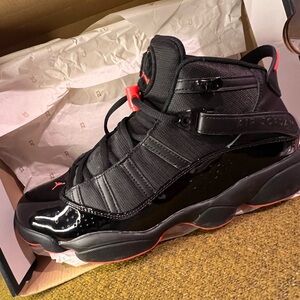 Jordan Black and Red Sneakers